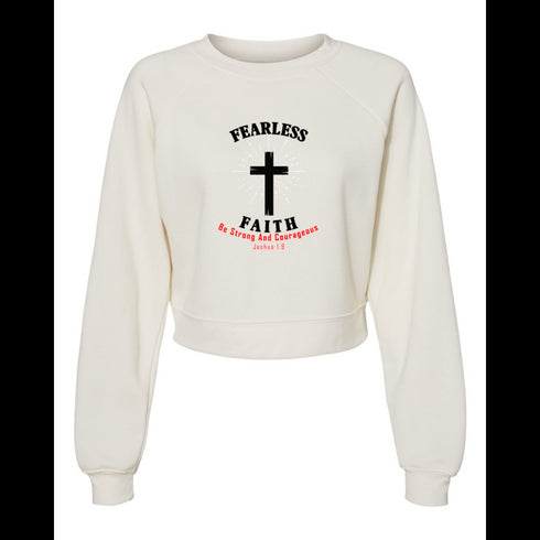 FEARLESS FAITH Be Strong And Courageous Bella canvas hoodie 7505